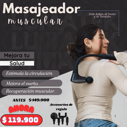MASAJEADOR MUSCULAR CON MANGO FACIAL